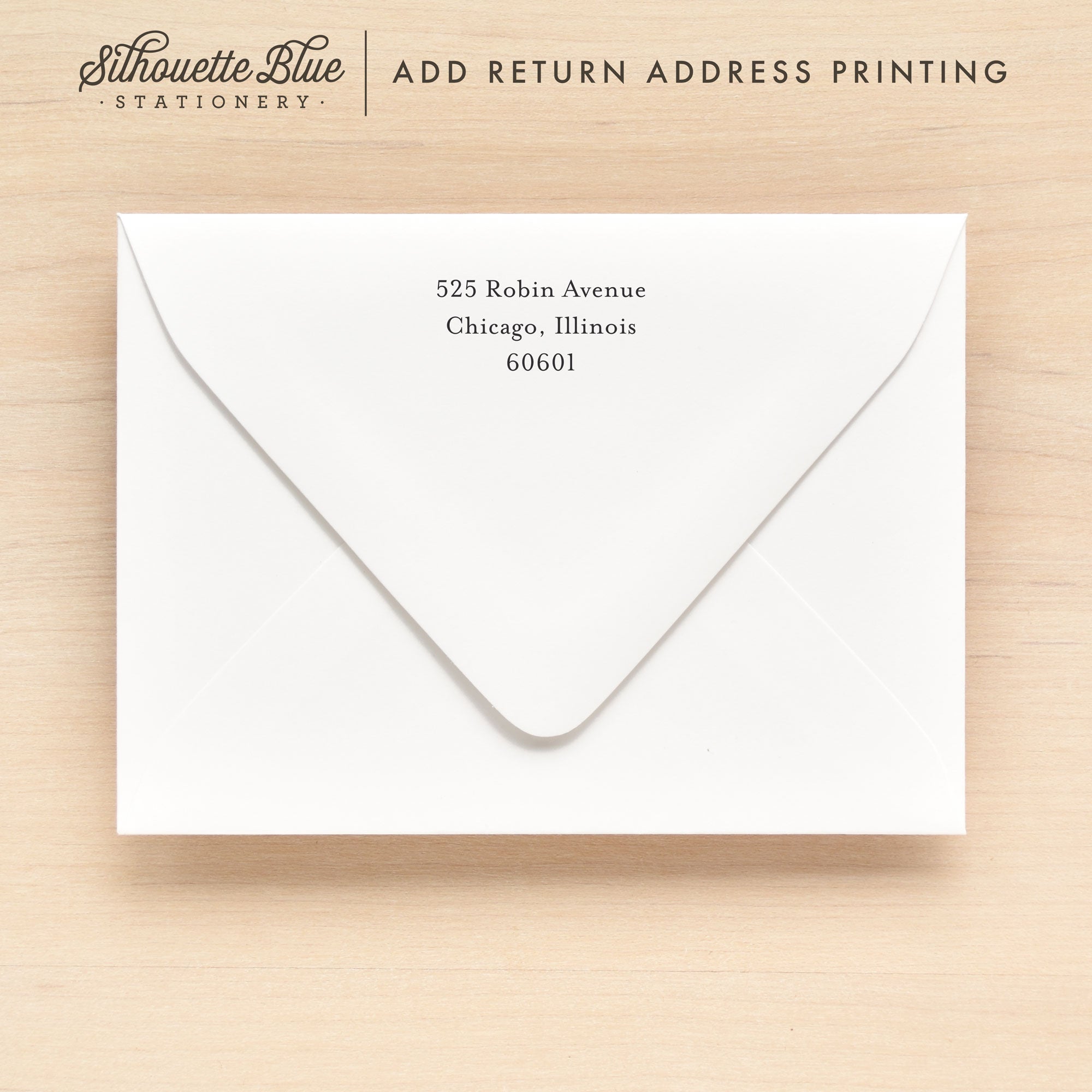 Add Return Address Printing Stationery Set