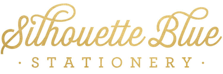 Silhouette Blue Stationery