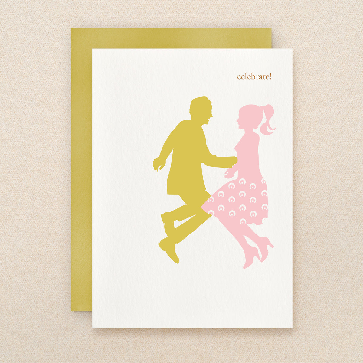 "Celebrate!" Silhouette Dance Greeting Card #116