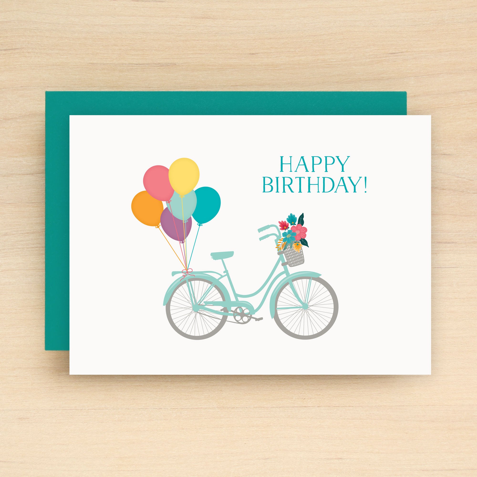 "Happy Birthday!" Beach Cruiser Greeting Card #276