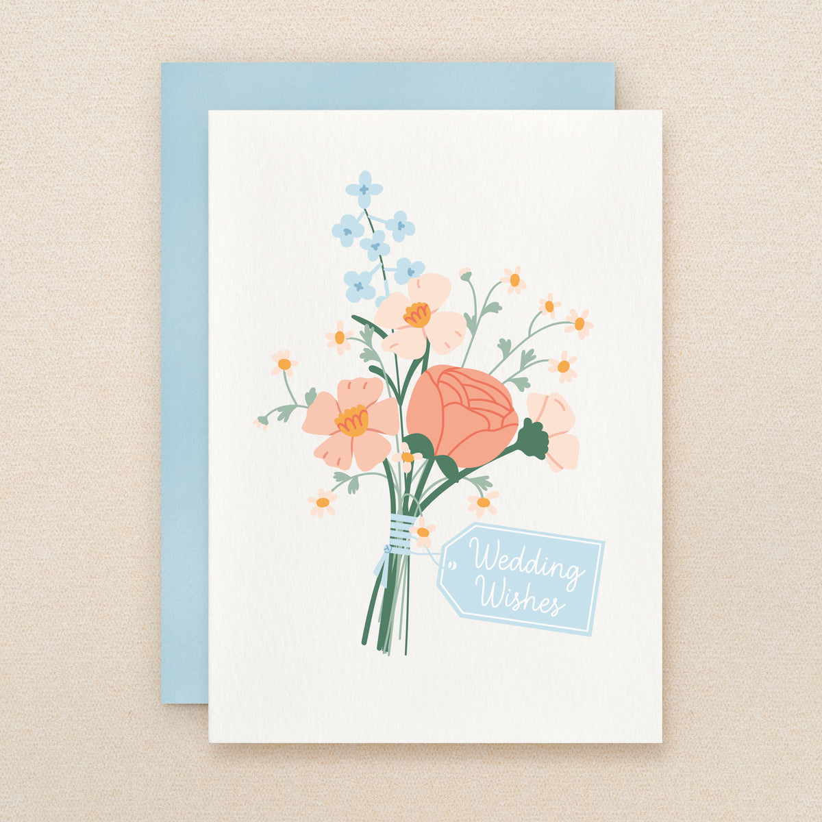 "Wedding Wishes" Wedding Bouquet Greeting Card #292