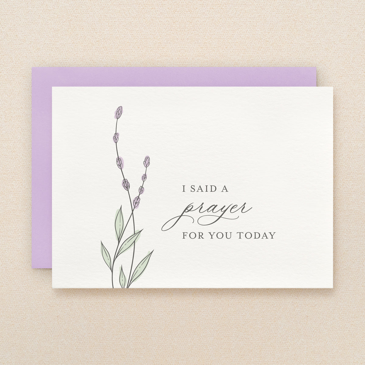 "I said a prayer for you today" Prayer Wildflower Greeting Card #298