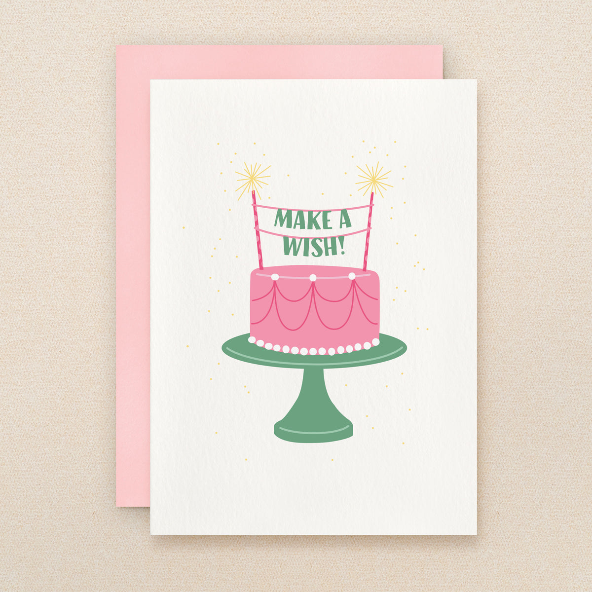 "Make a wish" Sparkler Greeting Card #333