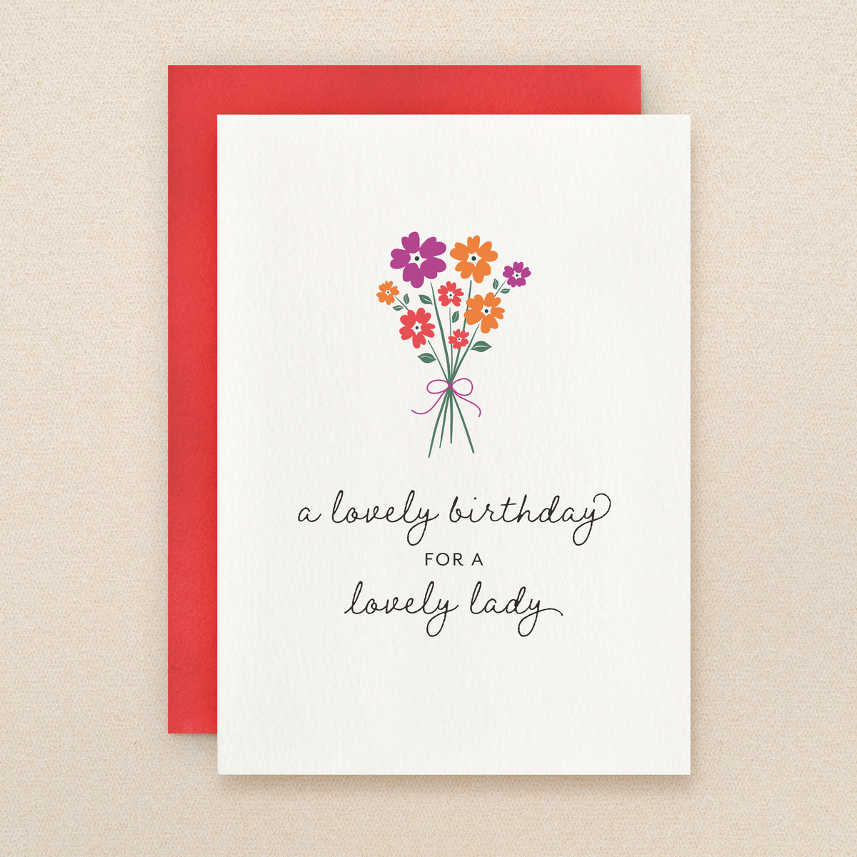"A lovely birthday for a lovely lady" Lovely Lady Greeting Card #340