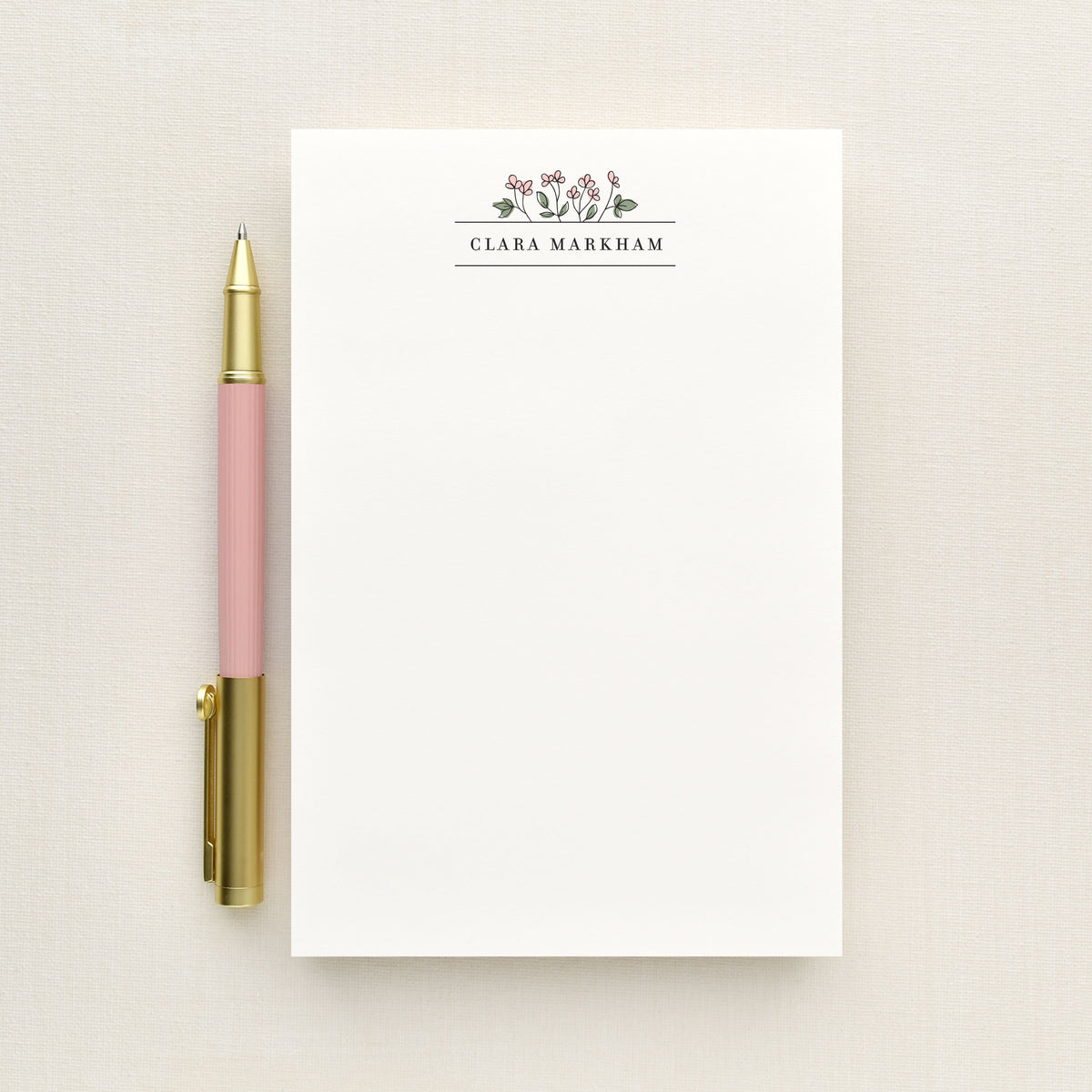 Begonia Personalized Notepad