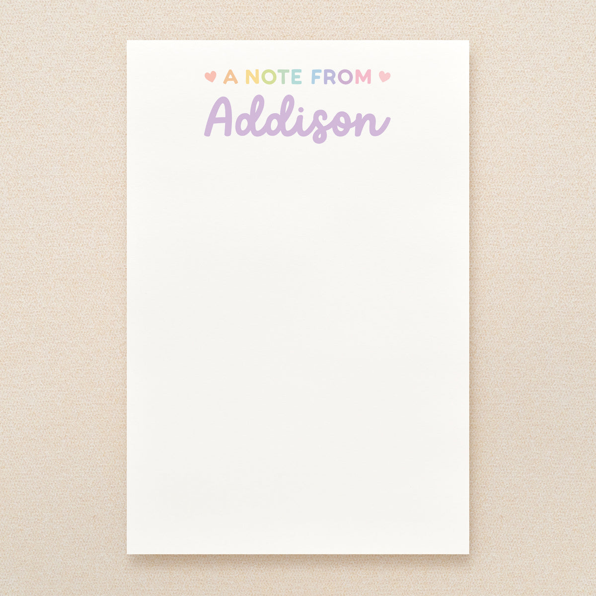 Bright Personalized Notepad