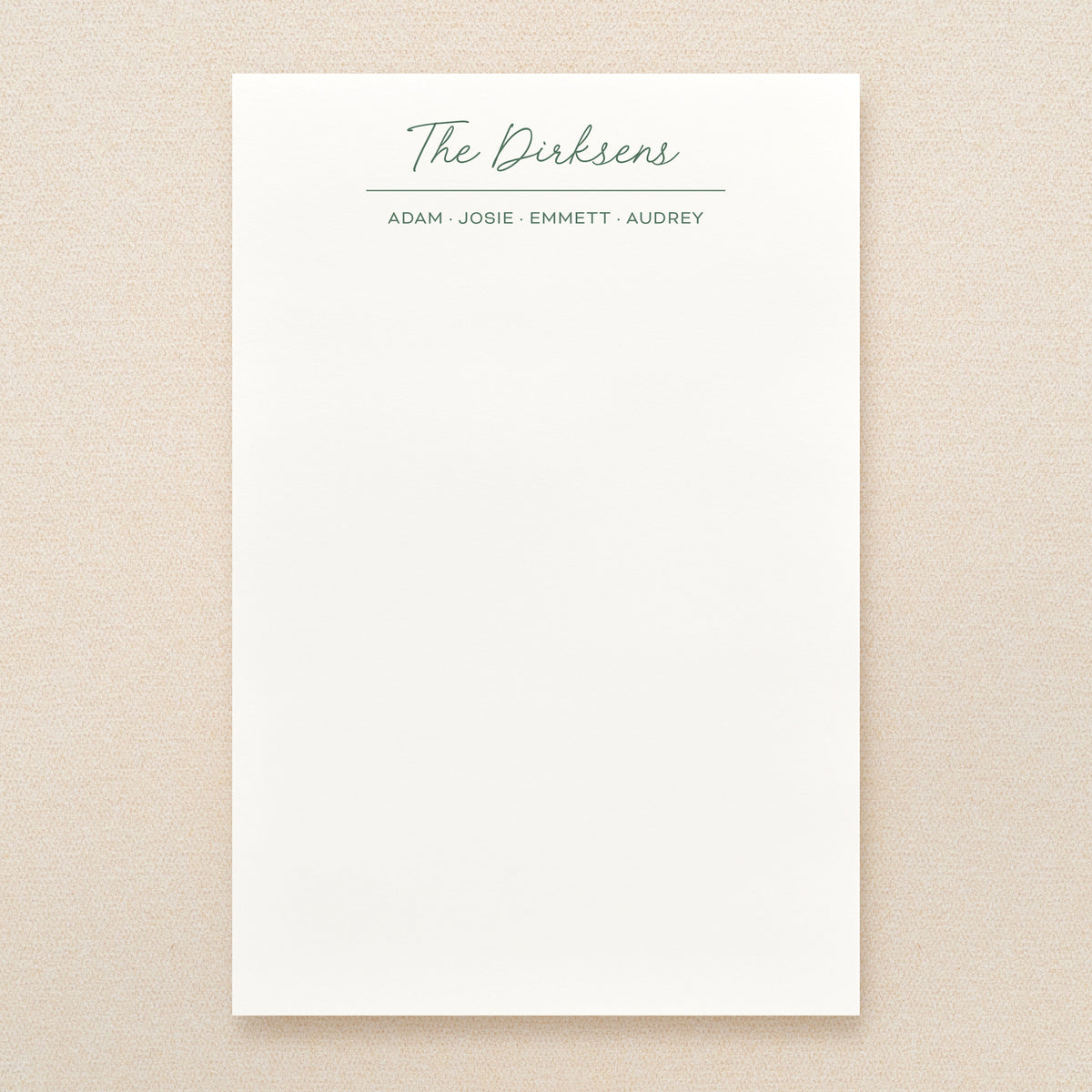 Hearth Family Personalized Notepad