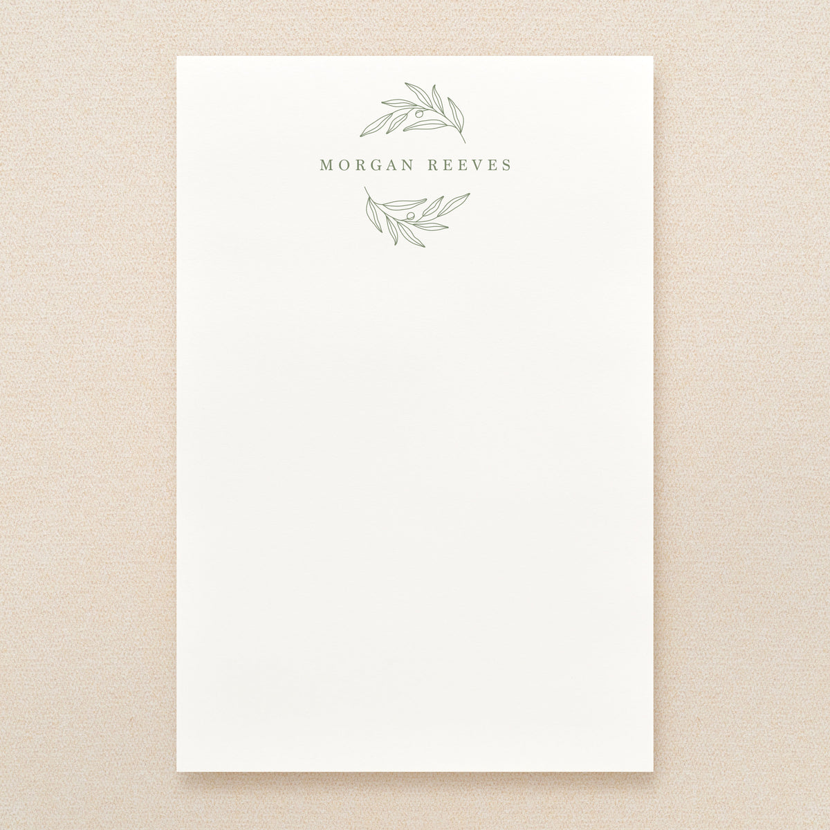 Olive Personalized Notepad