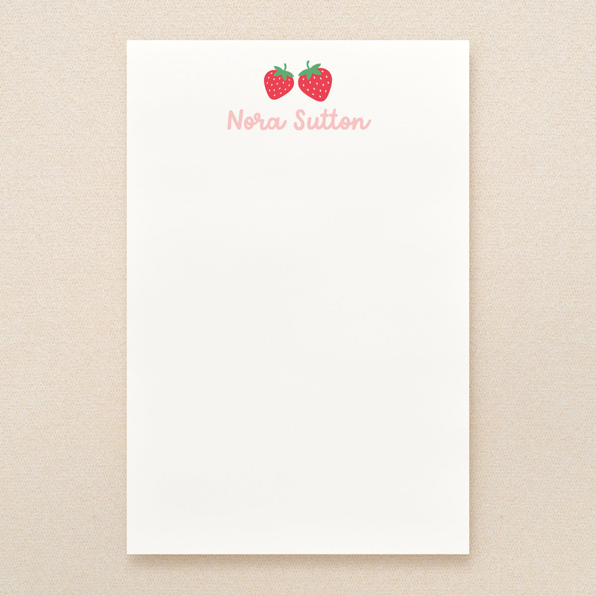 Strawberry Personalized Notepad