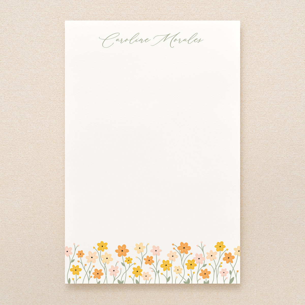 Zinnia Personalized Notepad
