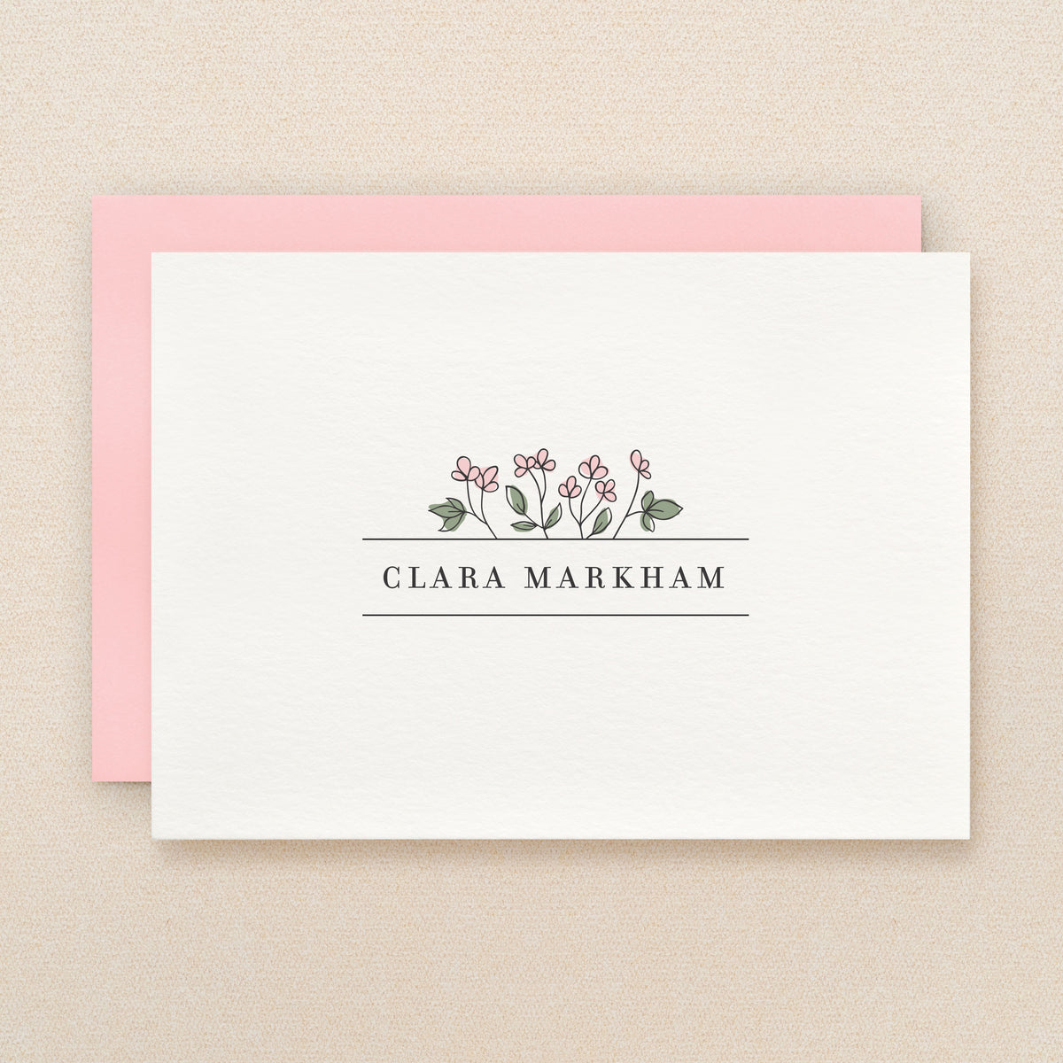Begonia Personalized Stationery