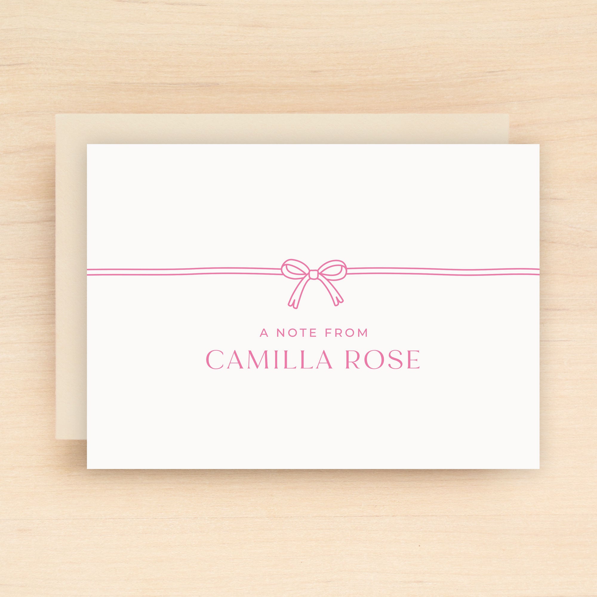 Bow Personalized Stationery