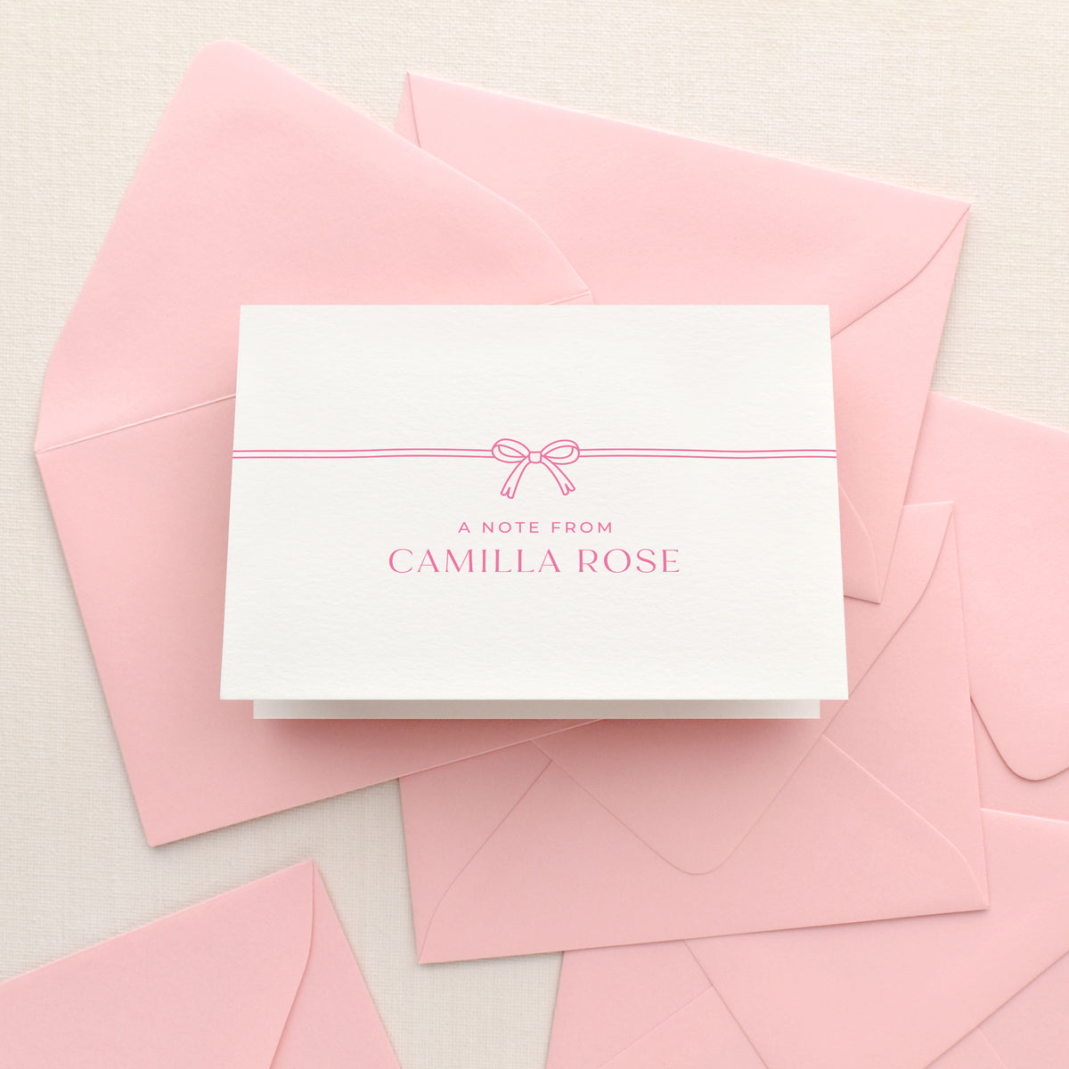 Bow Personalized Stationery