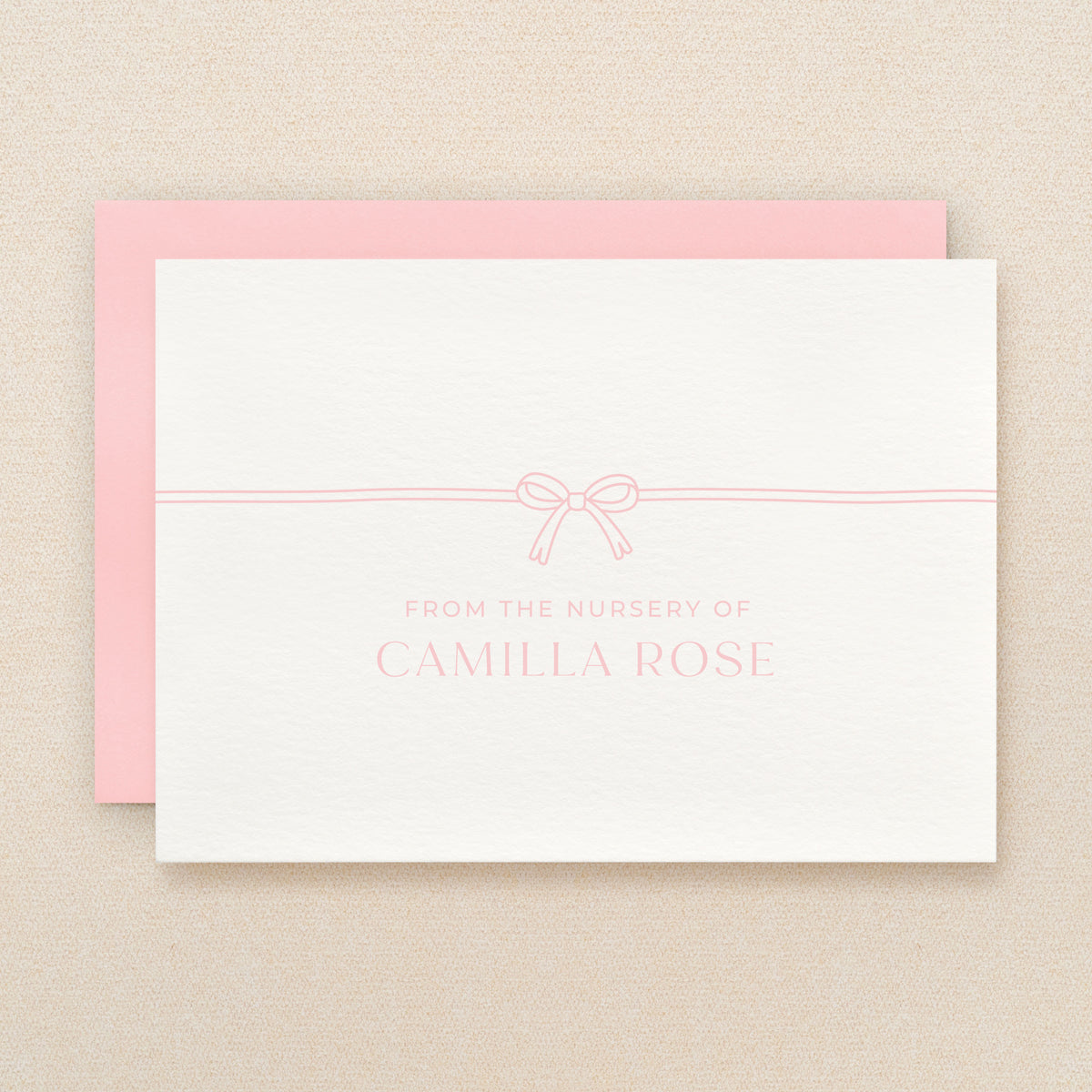 Bow Baby Girl Personalized Stationery