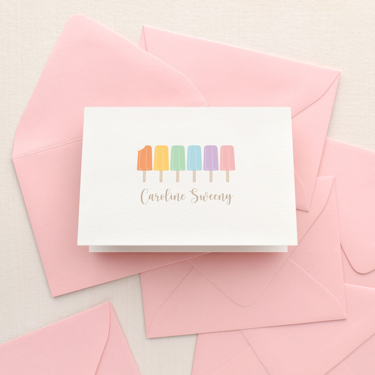 Ice Pop Personalized Stationery