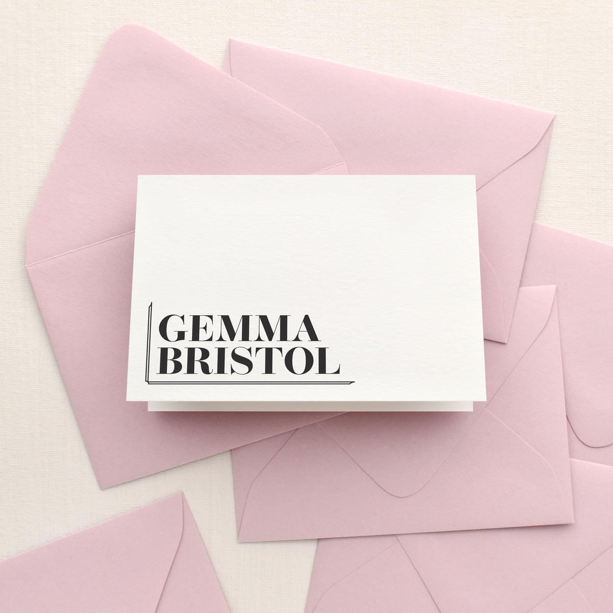 Justified Personalized Stationery