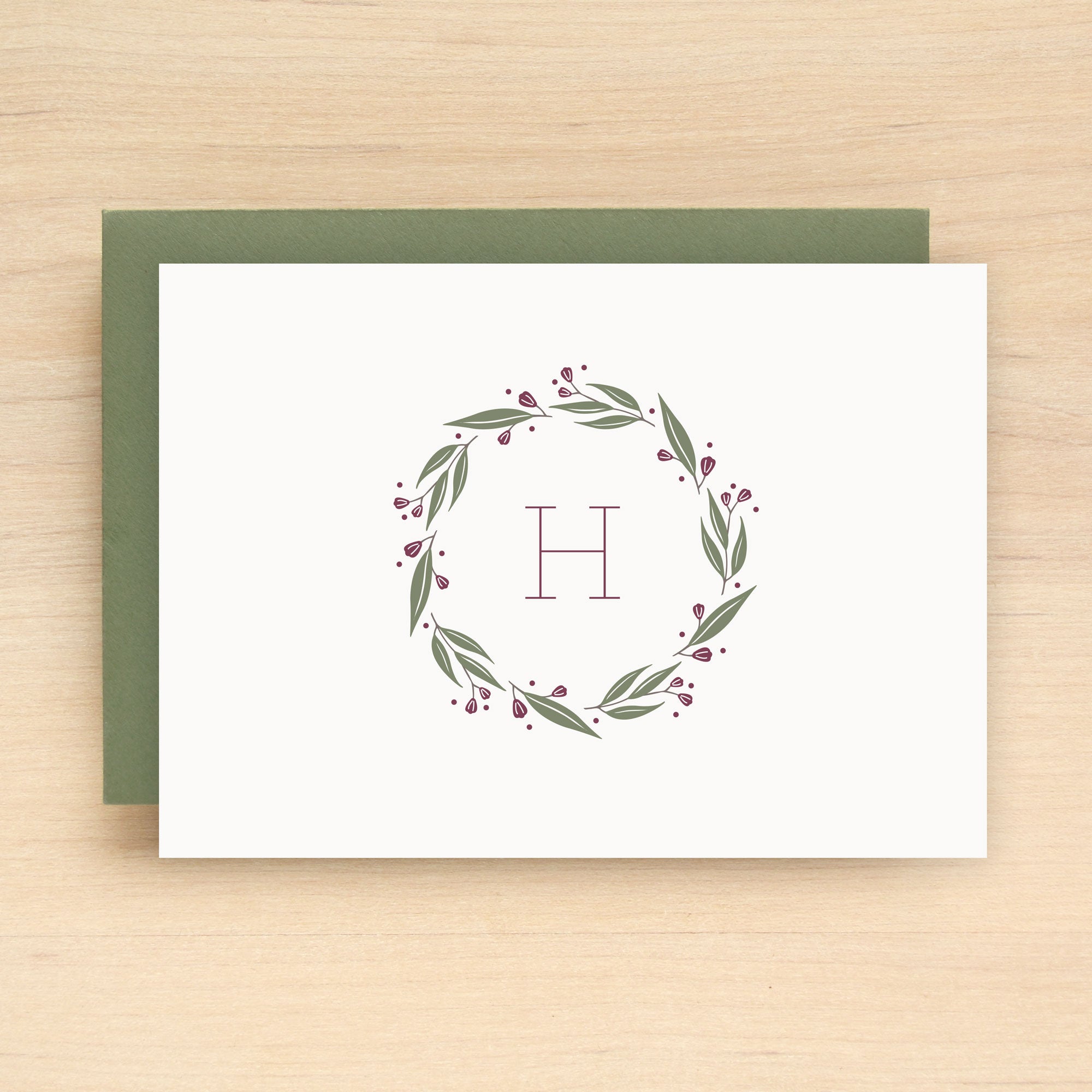Wreath Personalized Stationery
