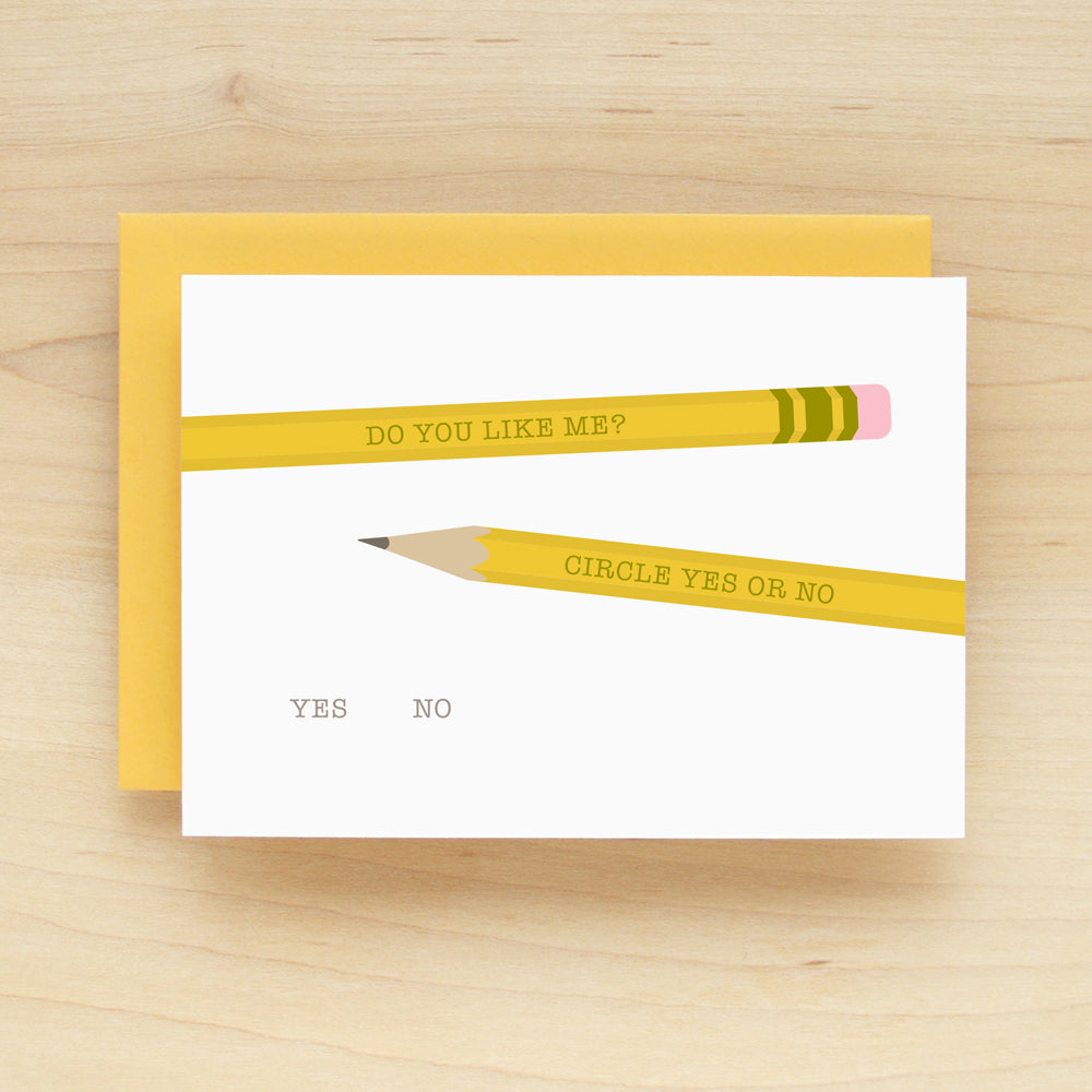 "Do You Like Me?" Pencils Greeting Card #161