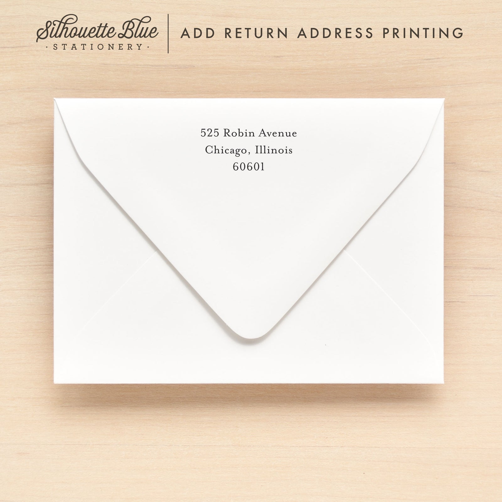 Add Return Address Printing Stationery Set