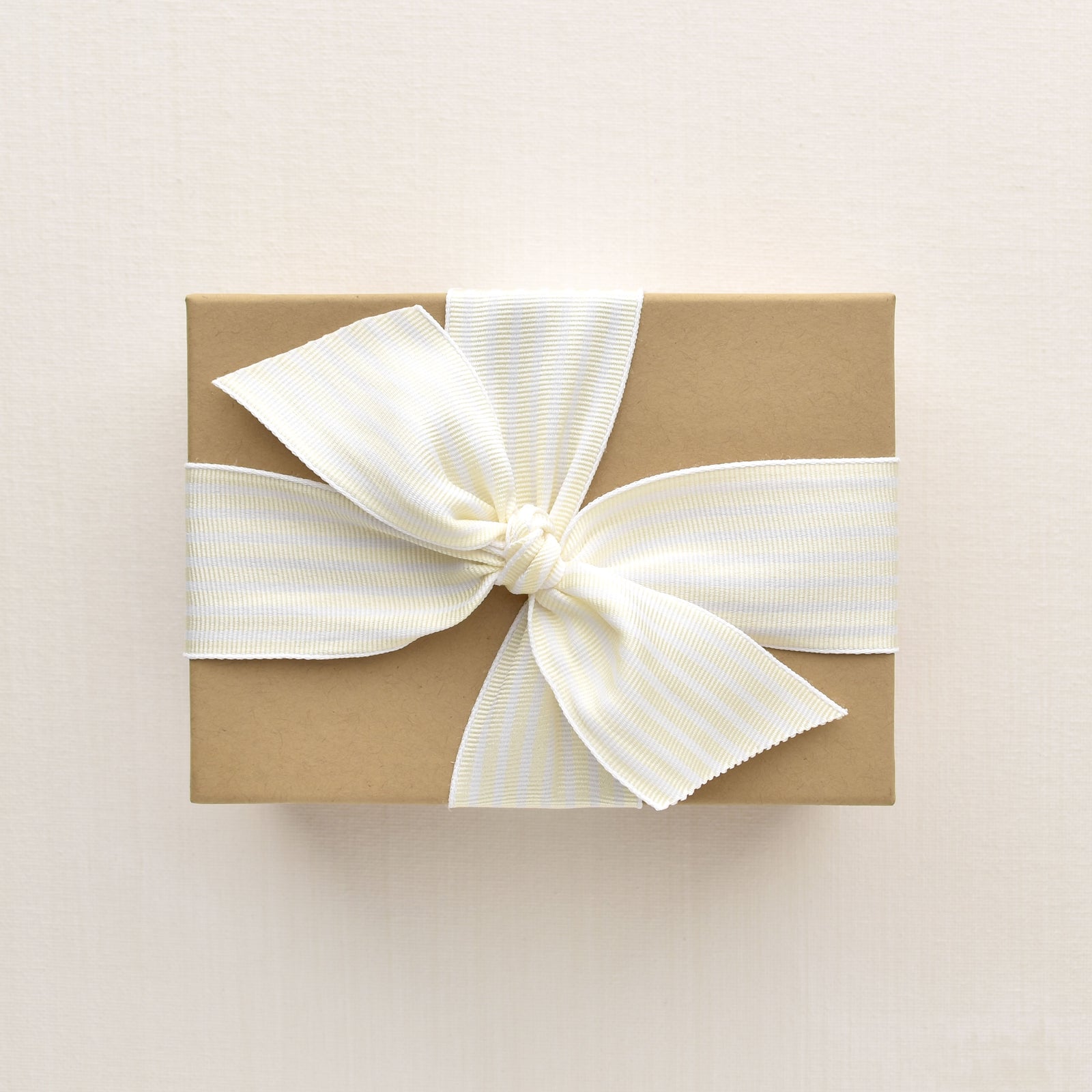 Gift Wrap - White & Ivory Stripe