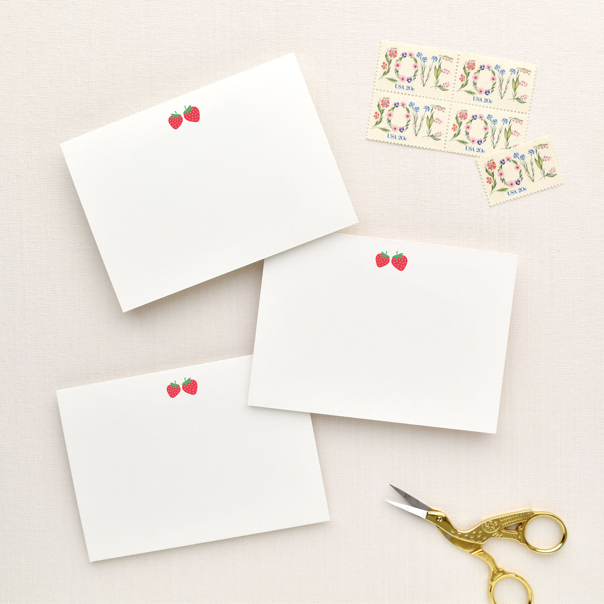 Strawberry Everyday Flat Card