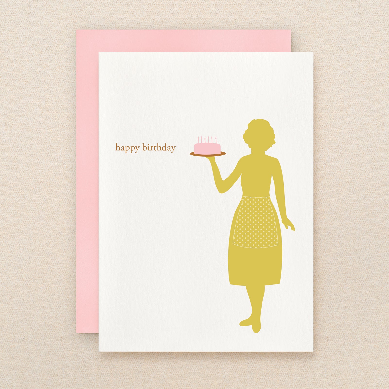 "Happy Birthday" Silhouette Cake Greeting Card #104