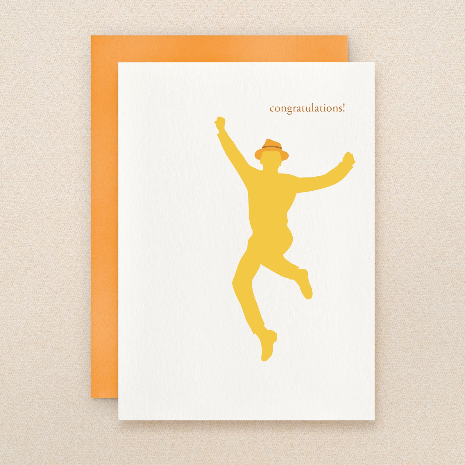 "Congratulations!" Silhouette Congrats Boy Greeting Card #122