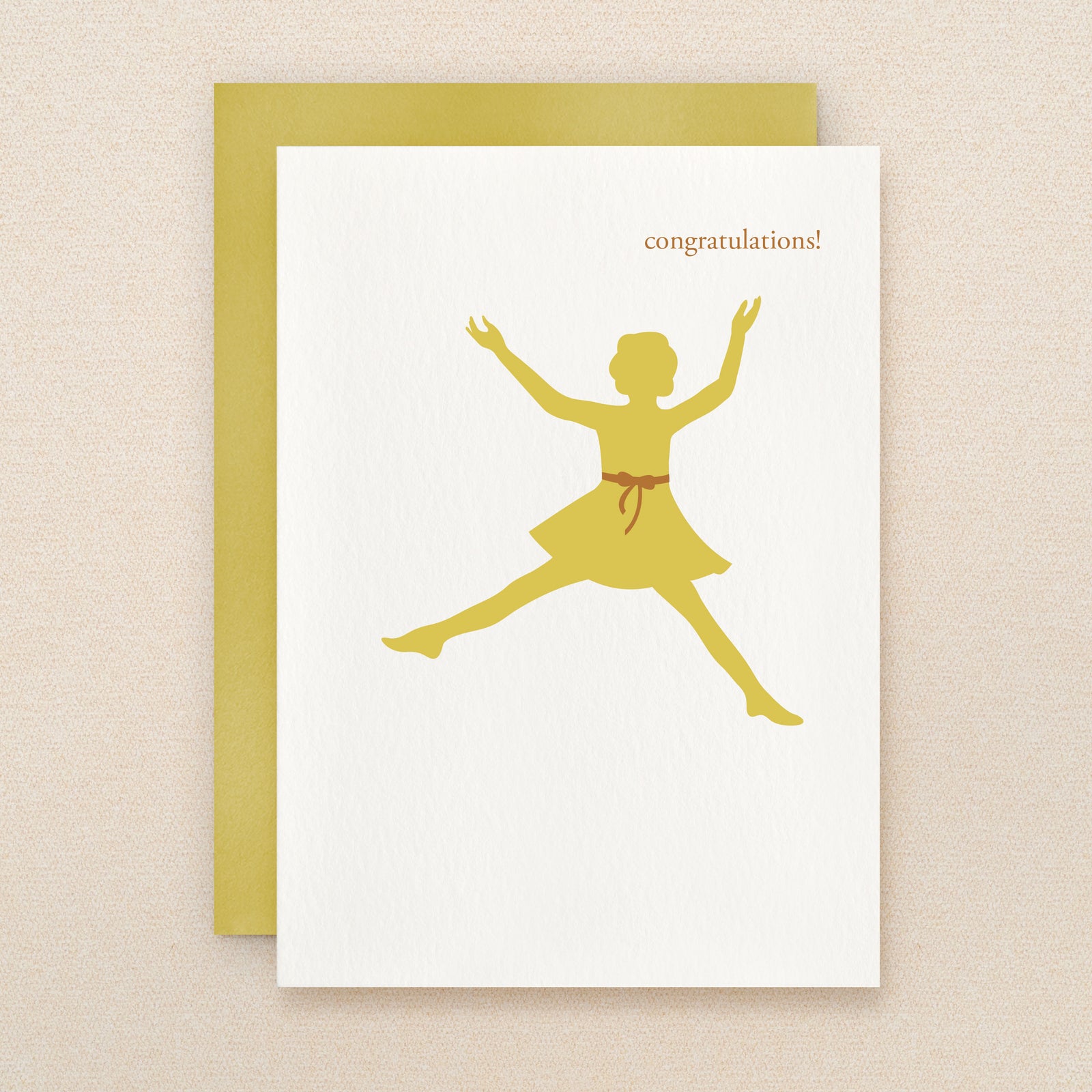 "Congratulations!" Silhouette Congrats Girl Greeting Card #123