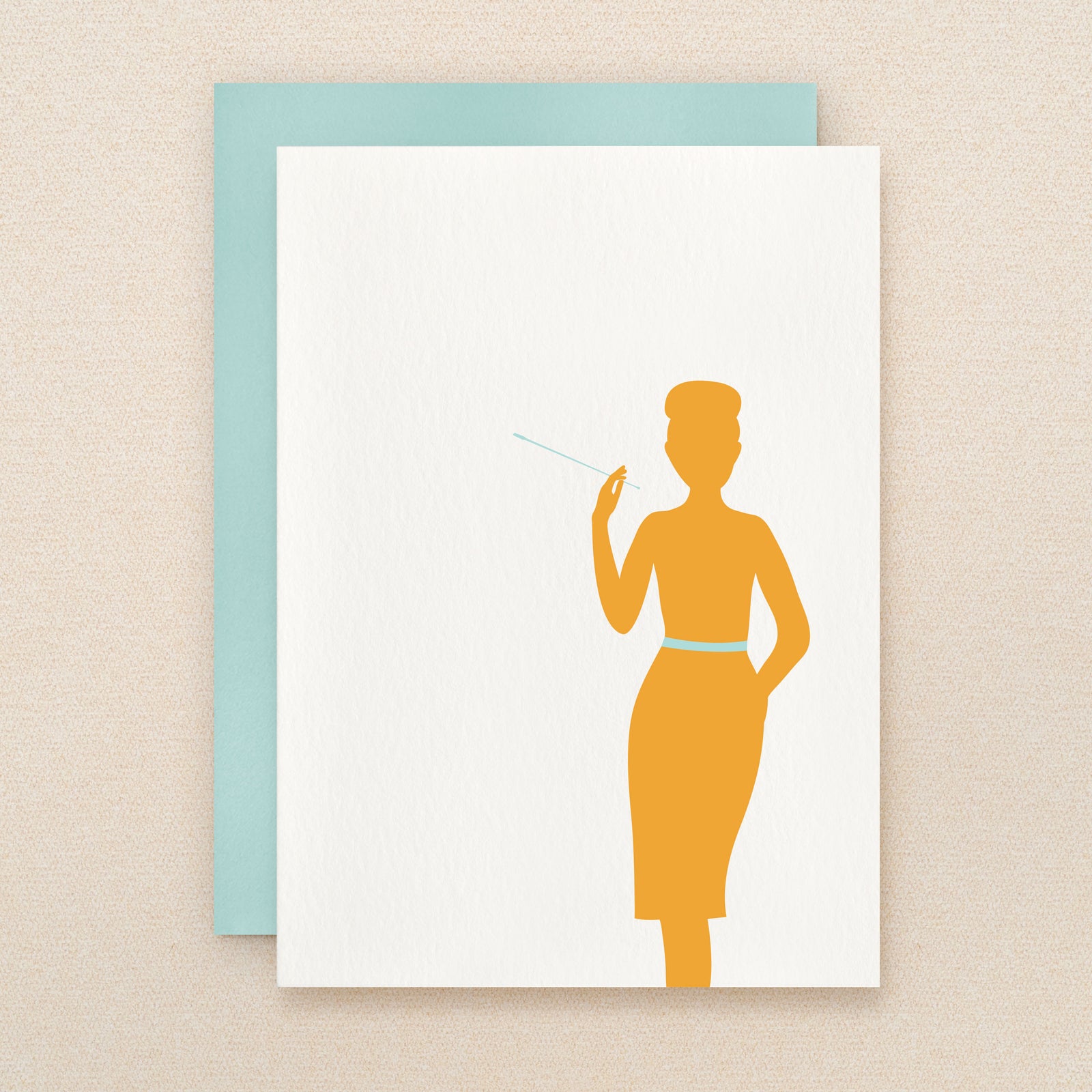 BLANK Silhouette Audrey Greeting Card #126