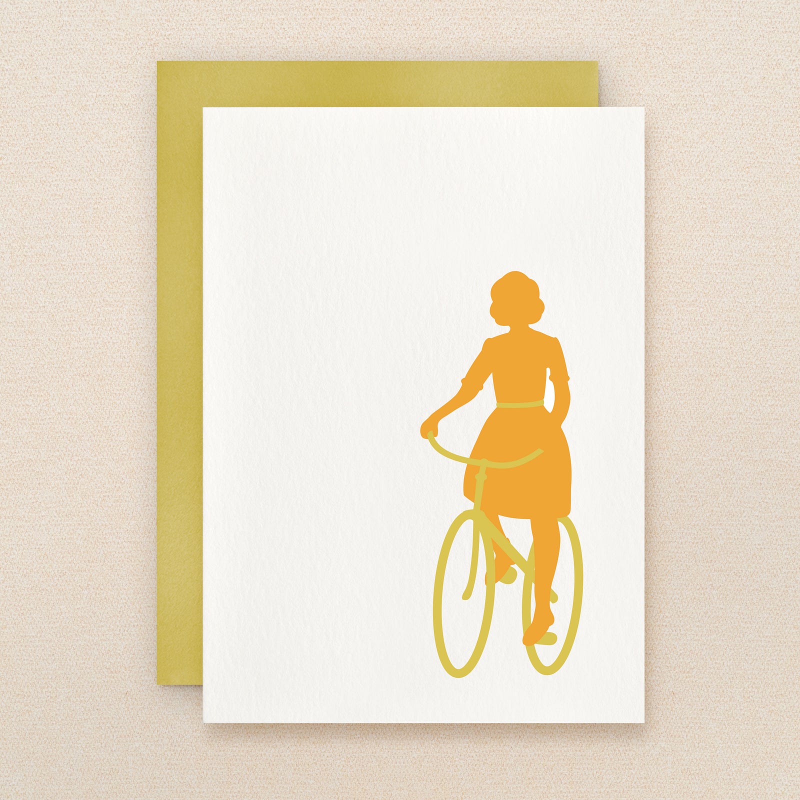 BLANK Silhouette Bicycle Greeting Card #129