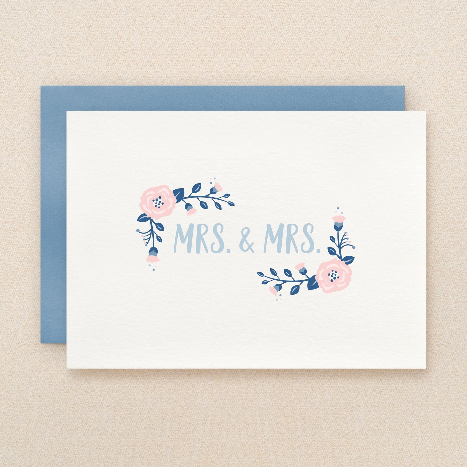 "Mrs. & Mrs." Posie Greeting Card #219