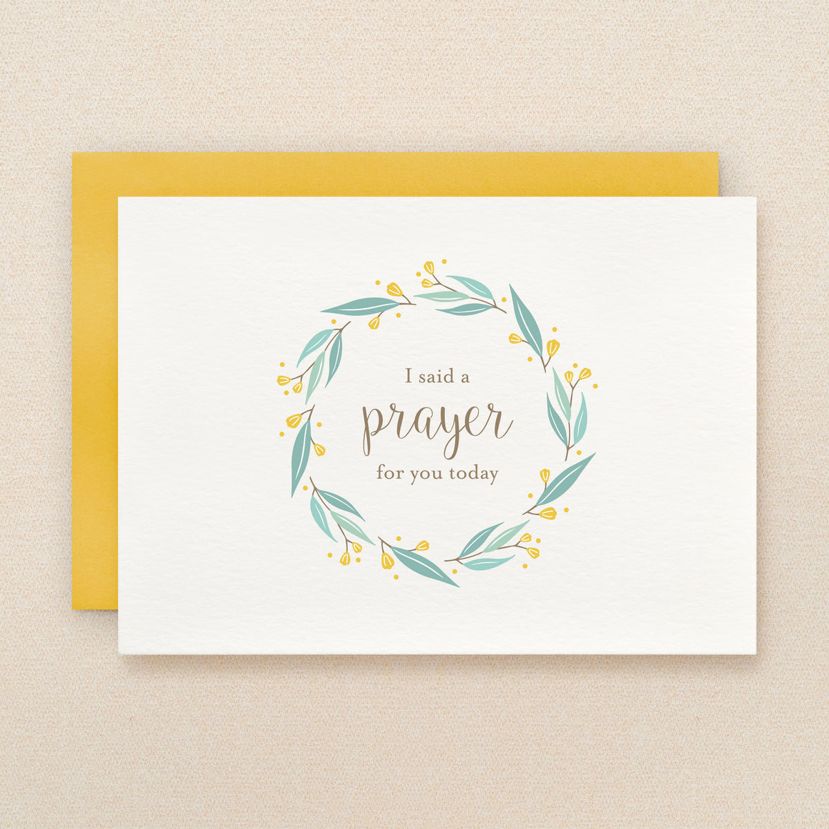 "I Said A Prayer For You Today" Prayer Wreath Greeting Card #230
