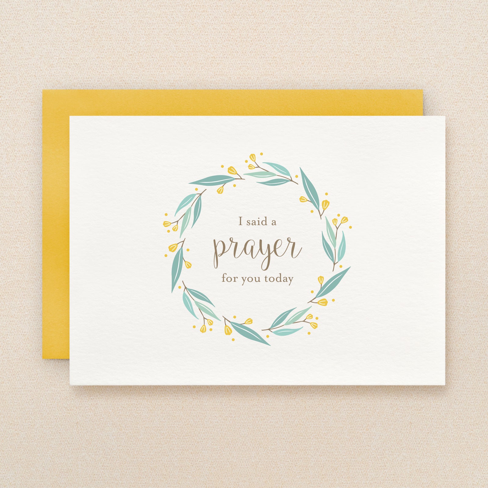 "I Said A Prayer For You Today" Prayer Wreath Greeting Card #230