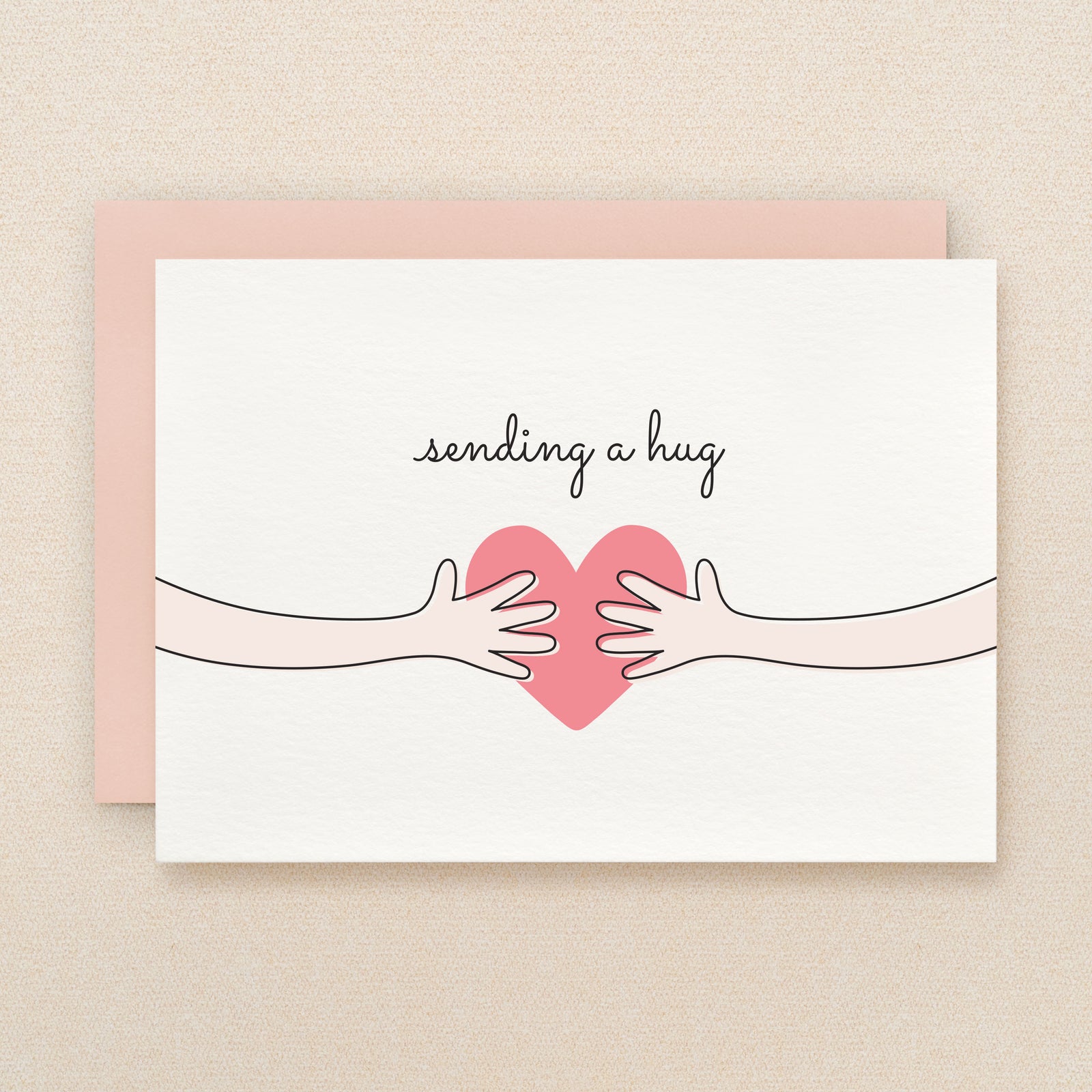 "Sending a hug" Hug Greeting Card #261