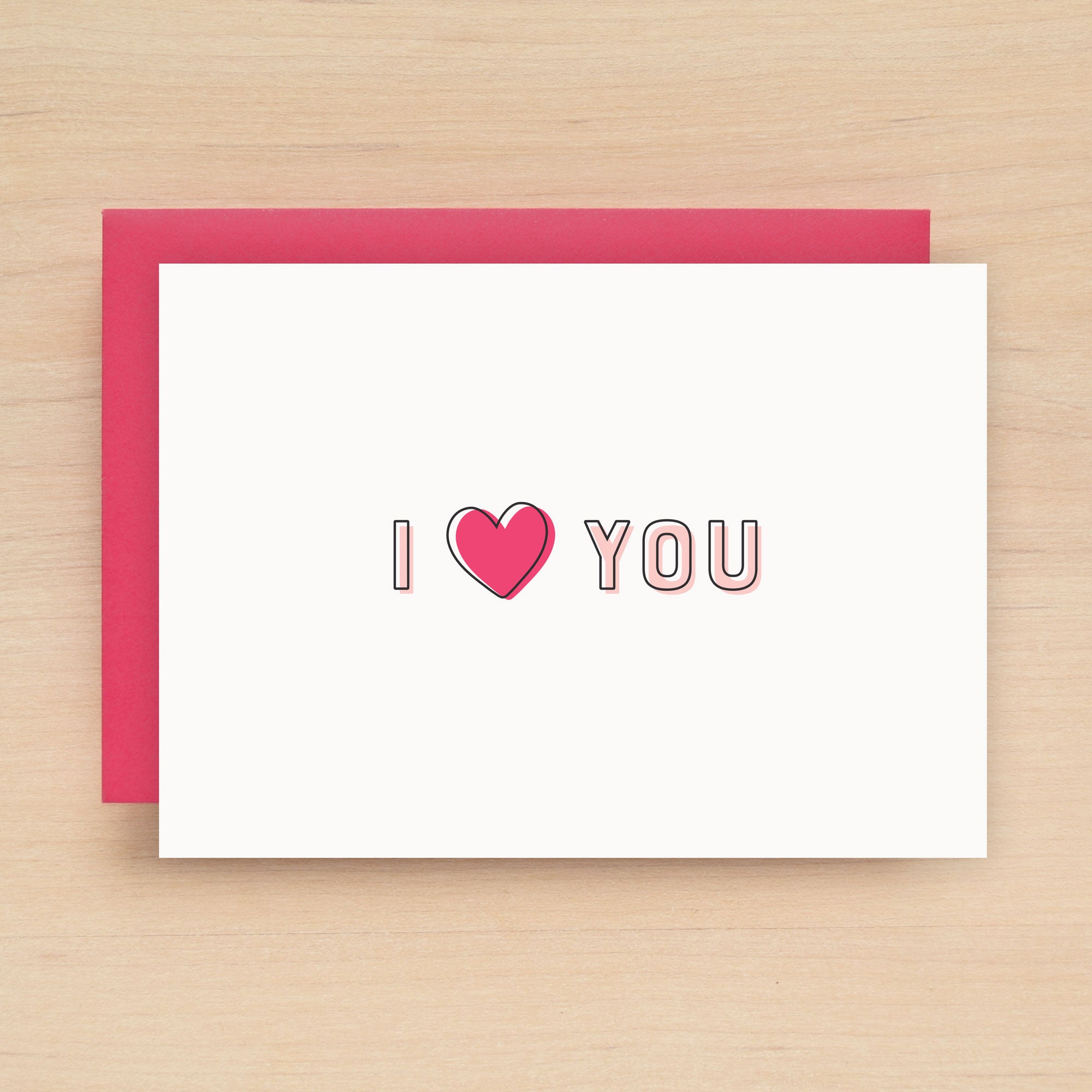 "I love you" Heart You Greeting Card #268