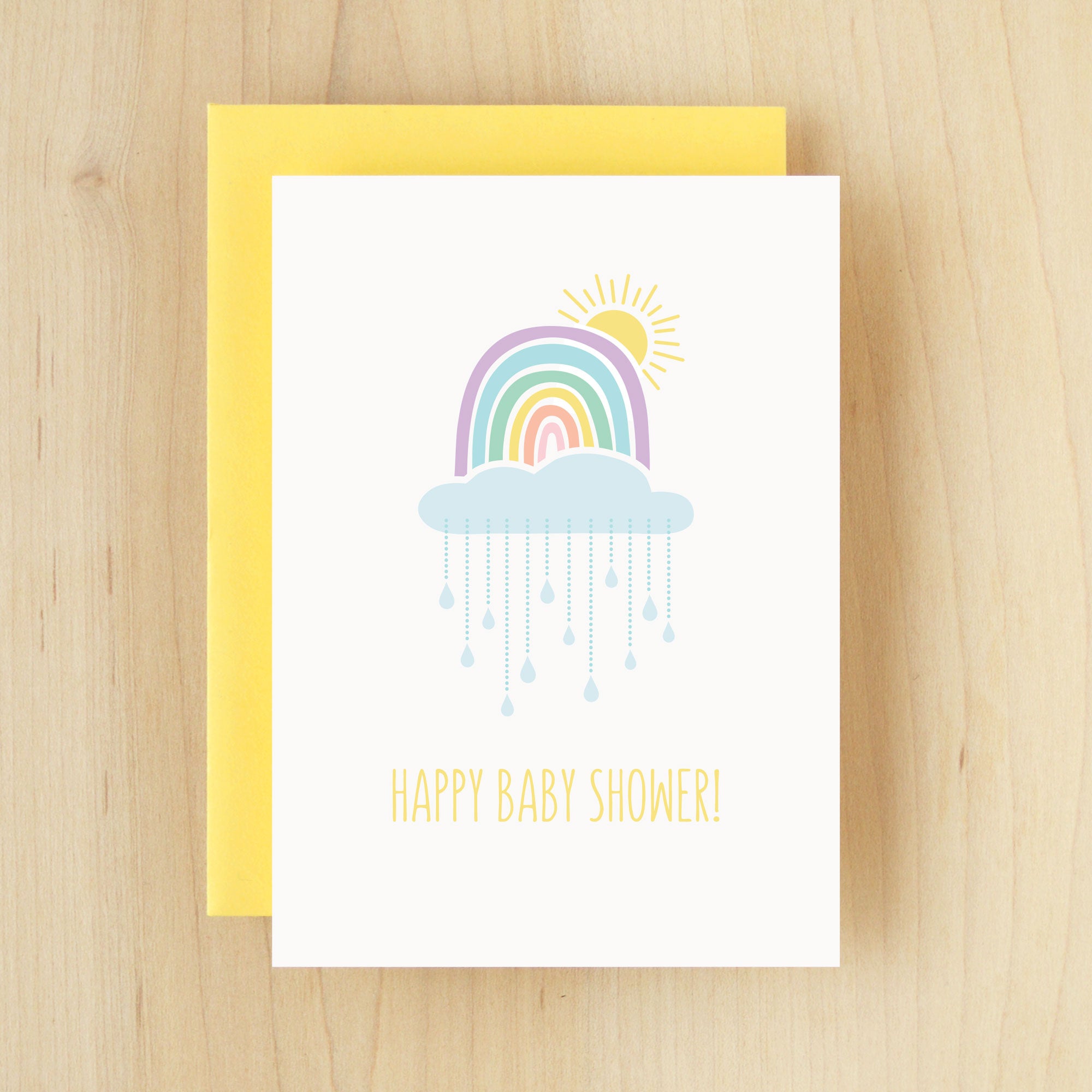 "Happy Baby Shower" Shower Rainbow Greeting Card #269