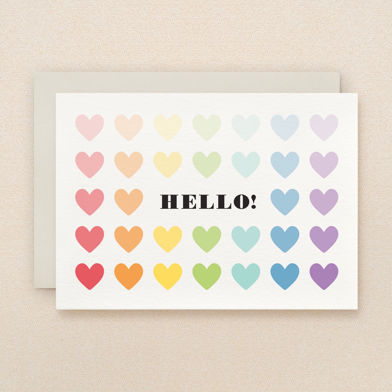 "Hello!" Hello Rainbow Greeting Card #287