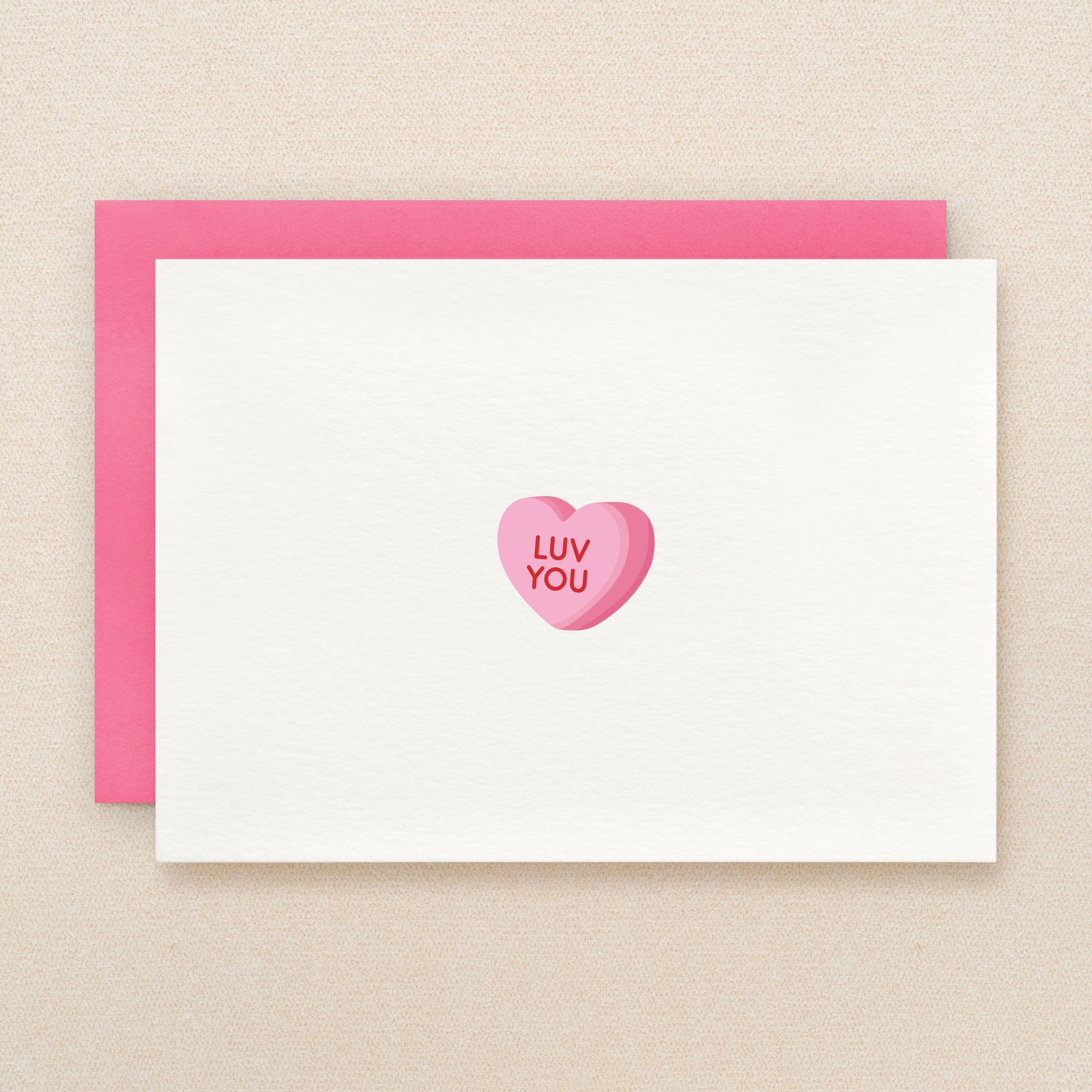 "Luv you" Convo Heart Greeting Card #290