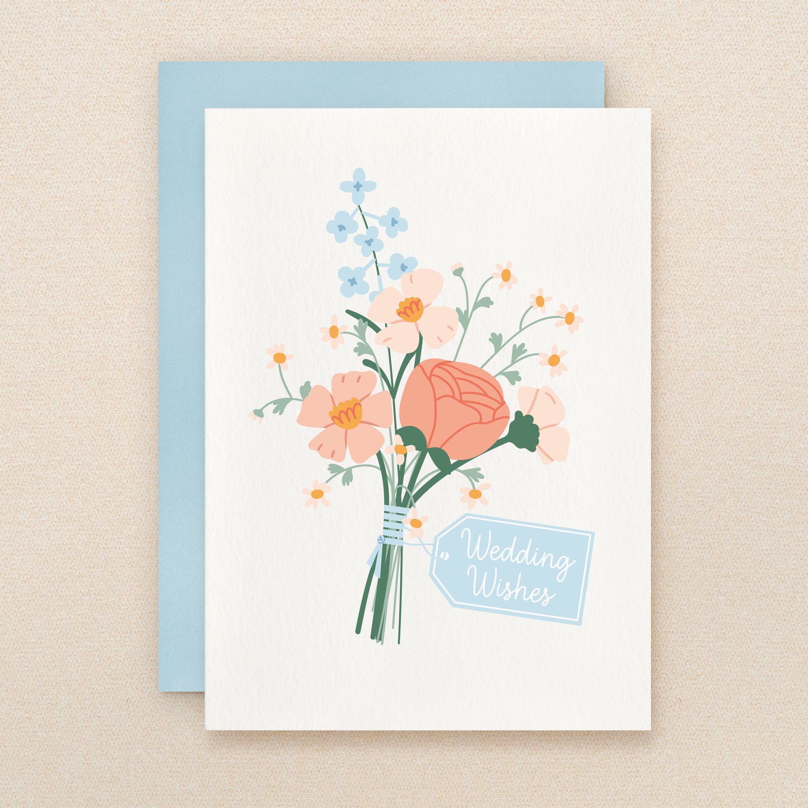 "Wedding Wishes" Wedding Bouquet Greeting Card #292