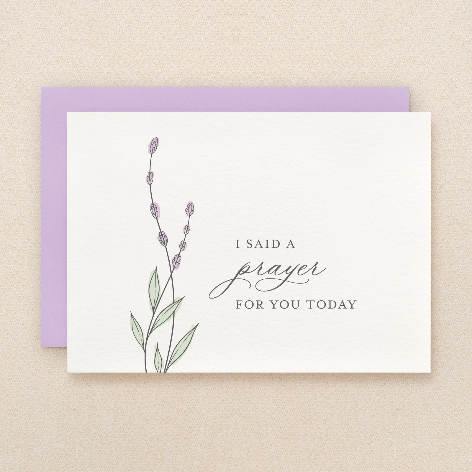 "I said a prayer for you today" Prayer Wildflower Greeting Card #298