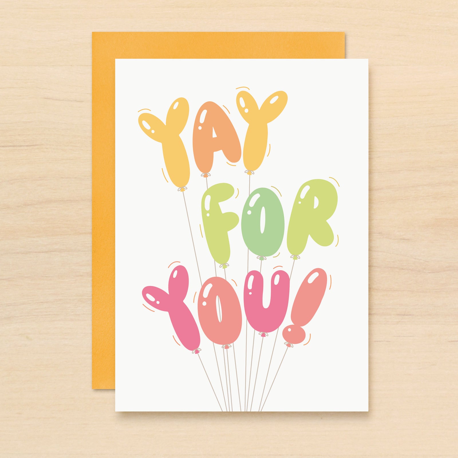 "Yay for you" Yay Balloon Greeting Card #299