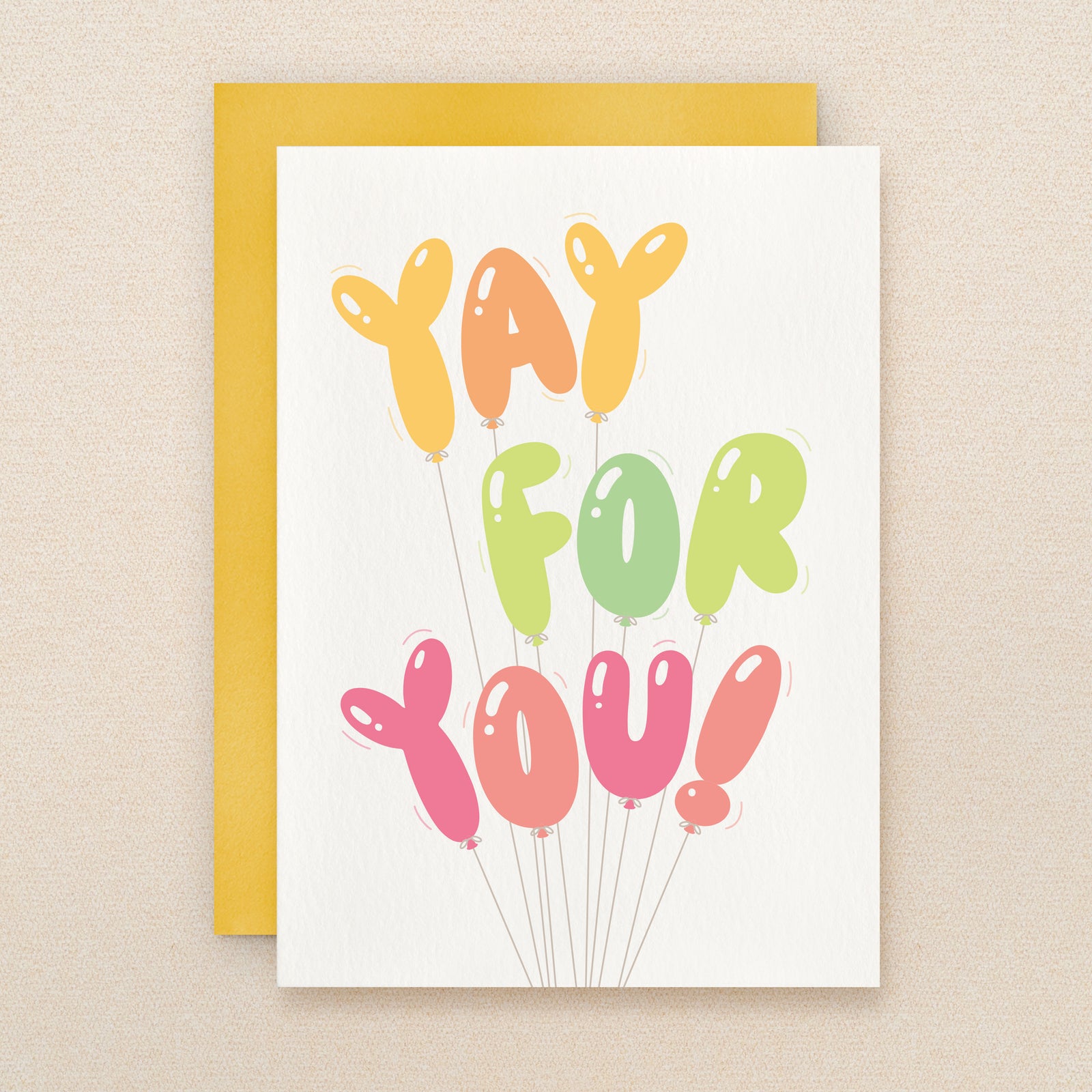 "Yay for you" Yay Balloon Greeting Card #299