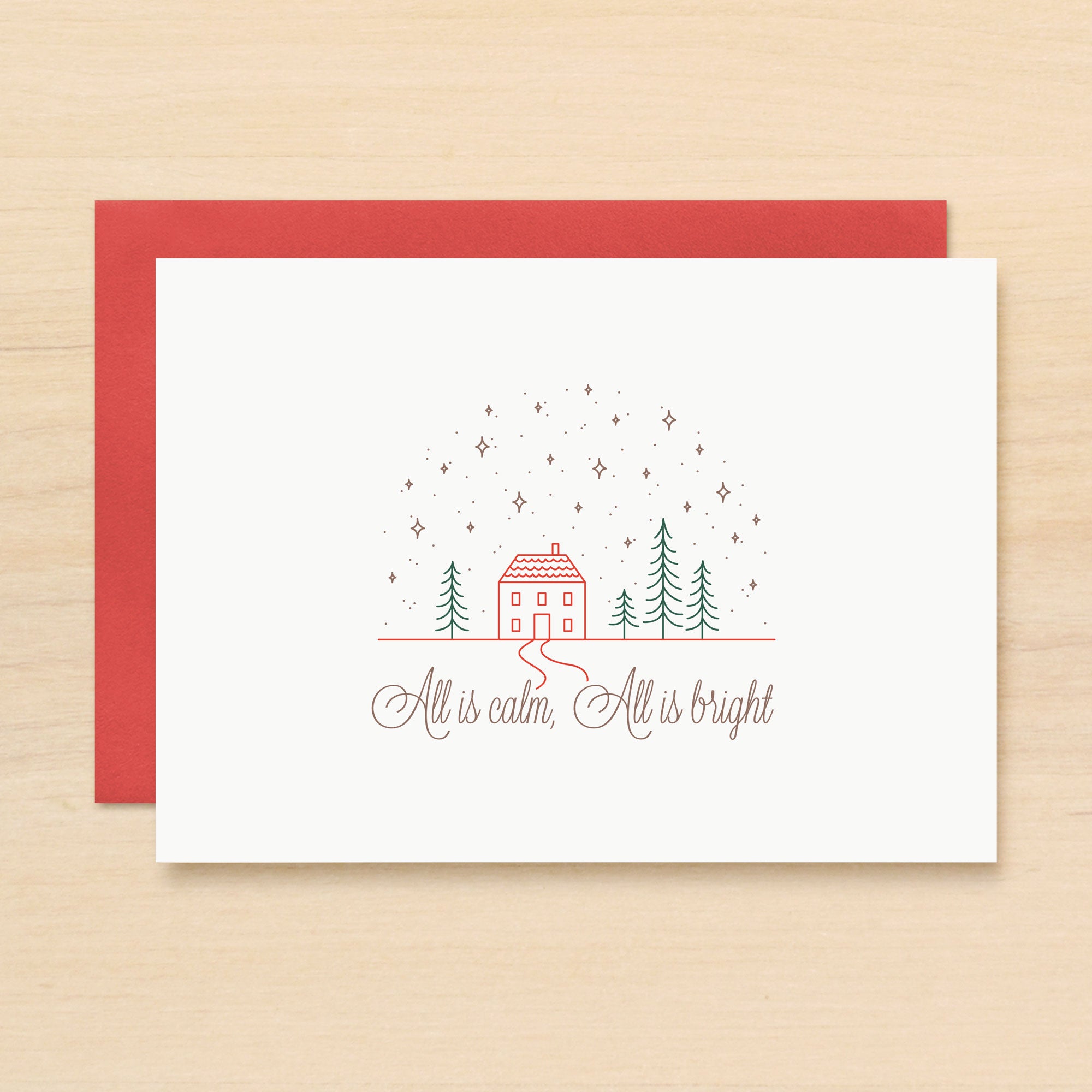 Cottage Holiday Card Set of 10