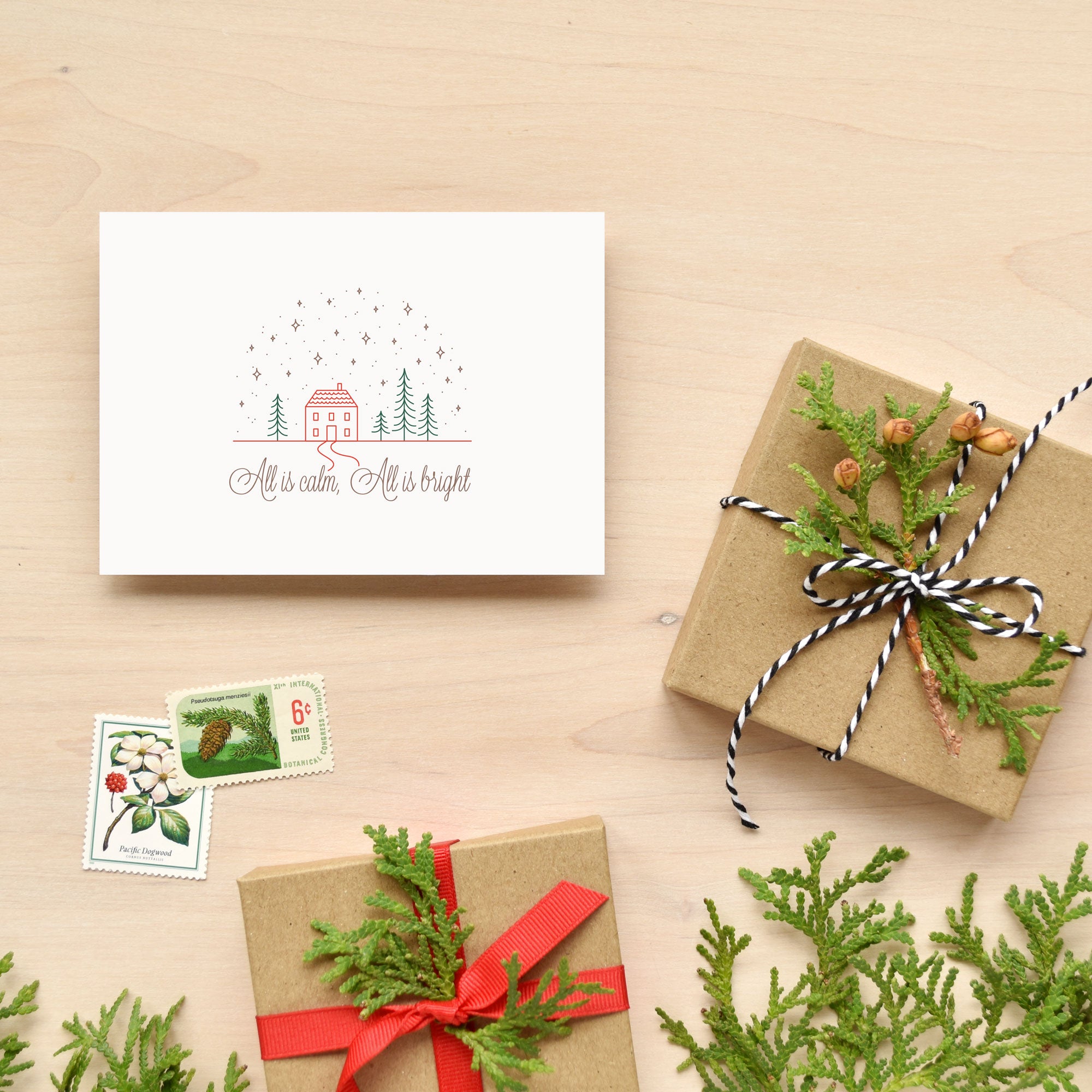 Cottage Holiday Card Set of 10