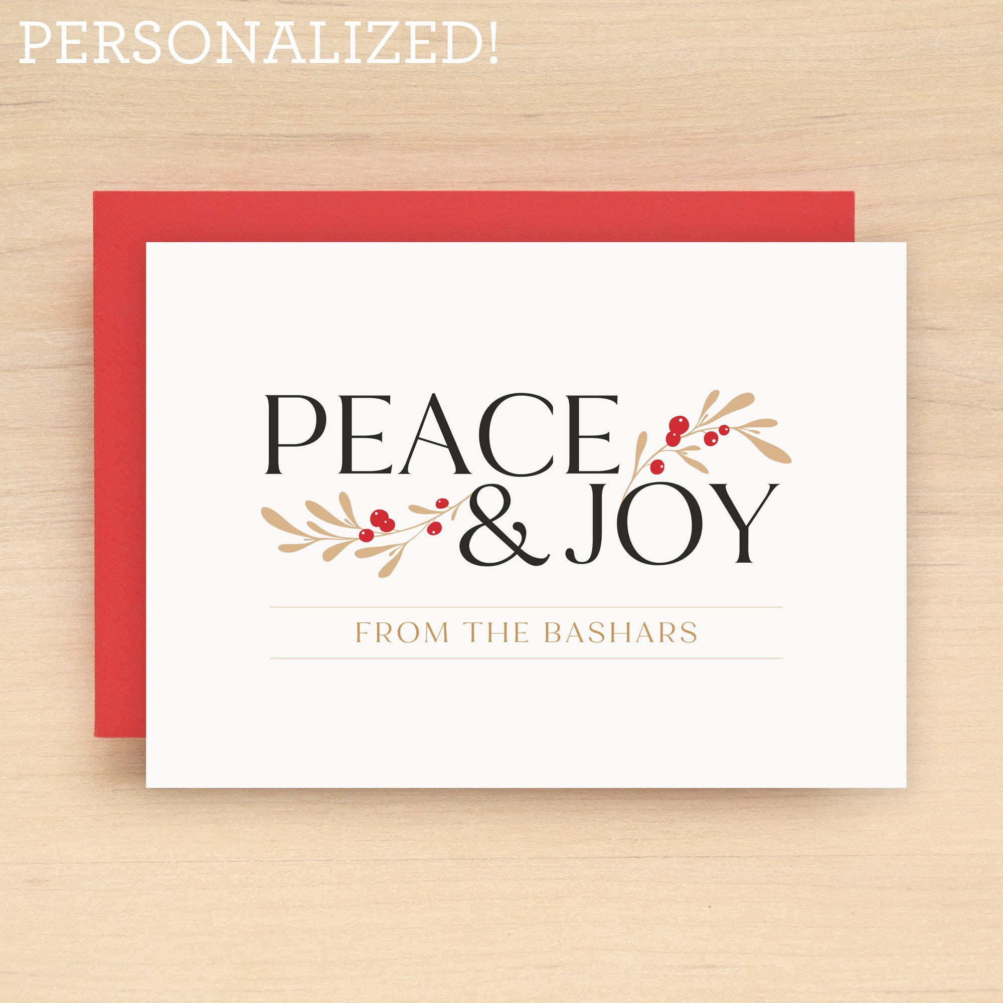 Peaceful Personalized Holiday Card Set