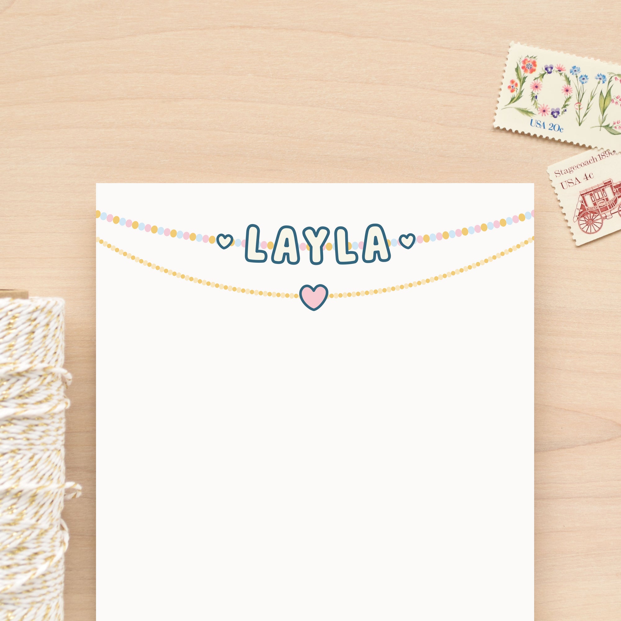 Bead Personalized Notepad