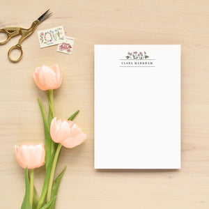 Begonia Personalized Notepad