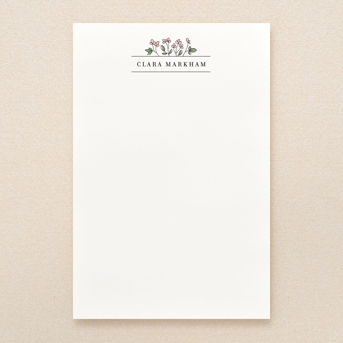 Begonia Personalized Notepad