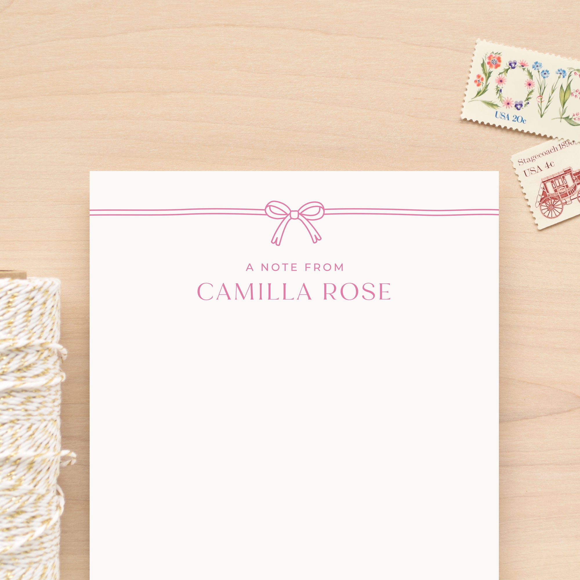 Bow Personalized Notepad