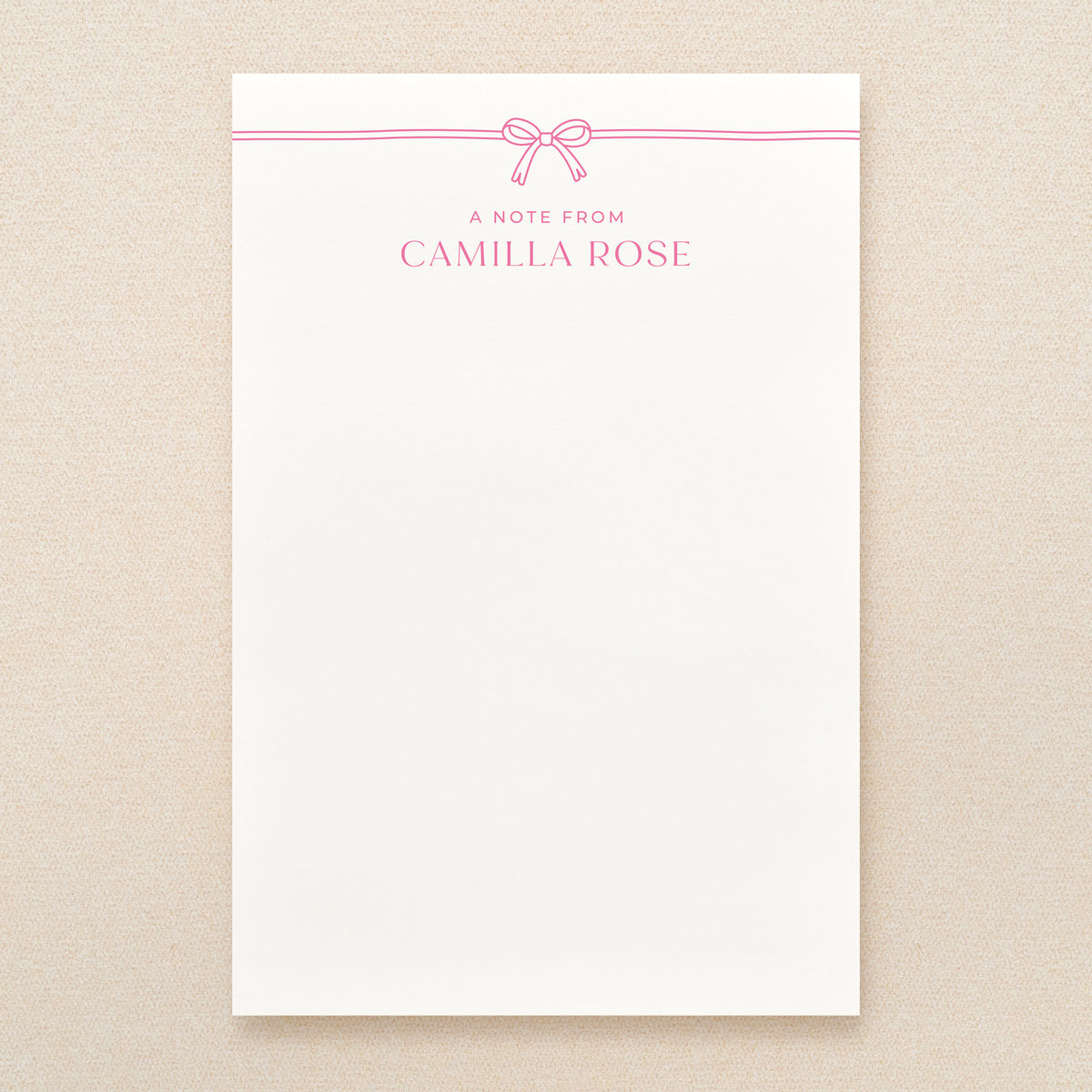 Bow Personalized Notepad